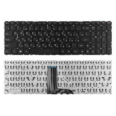 Клавиатура Lenovo Flex 3 1570 Series. Плоский Enter. Черная, без рамки. PN: V-149420BS1