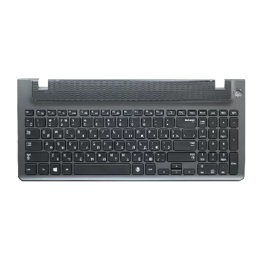 Клавиатура для ноутбука Samsung NP350V5C, AP0RS000810, BA59-03270C черная c серым топкейсом
