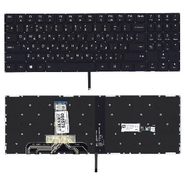 Клавиатура Lenovo Y520-15IKB, Y720-15. Плоский Enter. Черная, без рамки. С подсветкой. PN: PC5YB-US,