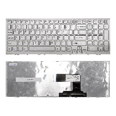 Клавиатура Sony Vaio VPC-EL. Белая, с рамкой. Не русифицированная.