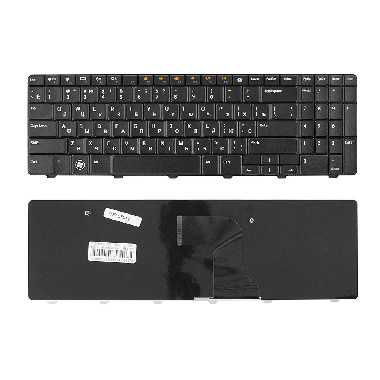 Клавиатура Dell Inspiron M5010, N5010. Плоский Enter. Черная, без рамки. PN: NSK-DRASW 0R.