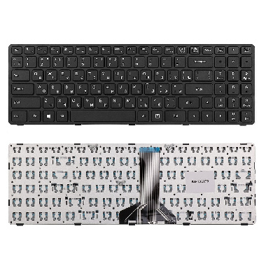 Клавиатура Lenovo Ideapad 100-15, 100-15IBD. Плоский Enter. Черная, с рамкой. PN: SN20J78609.