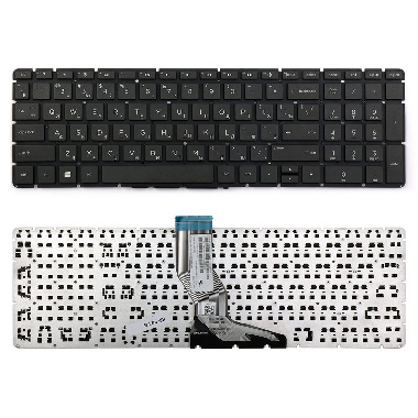 Клавиатура HP Pavilion 250 G6, 255 G6, 15-BS Series. Плоский Enter. Черная, без топкейс