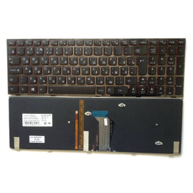 Клавиатура Lenovo Y500, Y500N, Y500N-IFI, Y500NT, Y510P. Плоский Enter. Черная, без рамки. PN: T4B9