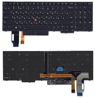 Клавиатура Lenovo ThinkPad Edge E580, L580. Плоский Enter. Черная, с черной рамкой. PN: 01YP382, 01Y