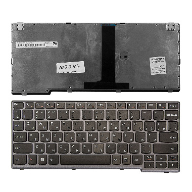 Клавиатура Lenovo IdeaTab s110, s206, s200, s205, s206. Плоский Enter. Черная, с серой рамкой. PN: 2