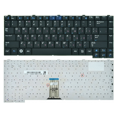 Клавиатура Samsung R403, R408, R410, R410P, R440, R453,. Плоский Enter. Черная, без рамки. PN: BA59-