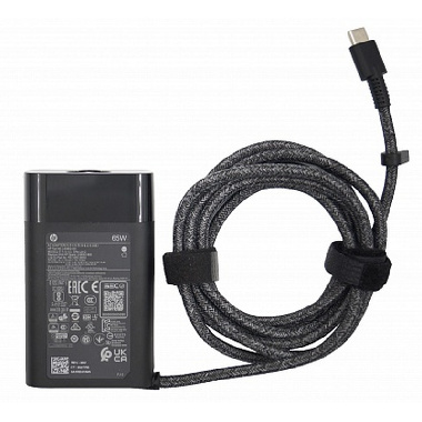 Зарядка, блок питания 20V 3.20A (Type-C) 65W без сетевого кабеля, ORG для ноутбука HP (oval shape)