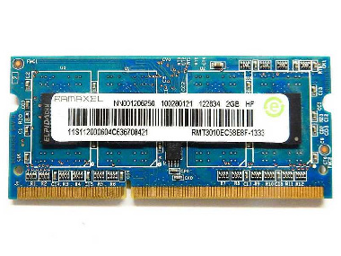 Оперативная память SODIMM DDR3 2Gb PC3-10600S 1333MHz Ramaxel RMT3010EC58E8F-1333 для ноутбука