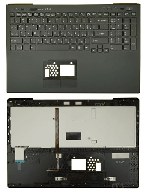 Клавиатура для ноутбука Sony Vaio VPC-SE черная, верхняя панель в сборе