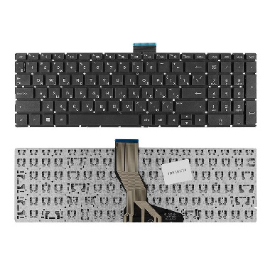 Клавиатура HP Pavilion 15-ab, 15-ak, 5-z, 15-au, 15-ae, 17-g. Плоский Enter. Черная, без рамки