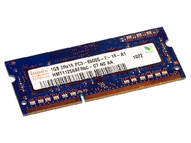 Оперативная память SODIMM DDR3 1Gb PC3-8500s 1066MHz Hynix HMT112S6BFR6C-G7 для ноутбука