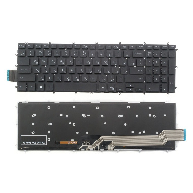 Клавиатура для ноутбука Dell 15 5565, 5567, 5570, Inspiron 17-5765, 7567, 7577 черная с подсветкой