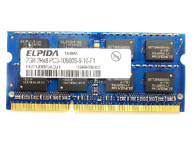 Оперативная память SODIMM DDR3 2Gb PC3-10600S 1333MHz Elpida EBJ21UE8BFU0-DJ-F для ноутбука