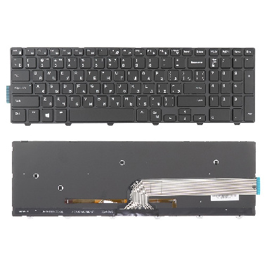 Клавиатура для ноутбука Dell 15-3000, 15-5000, MP-13N73US-442, PK1313G1A00 черная с подсветкой ver.2
