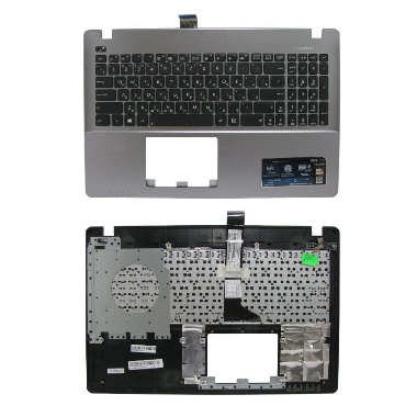 Верхняя часть корпуса, топкейс Asus X550VX TopCase с клавиатурой черная, 90NB0BB1-R31SP0