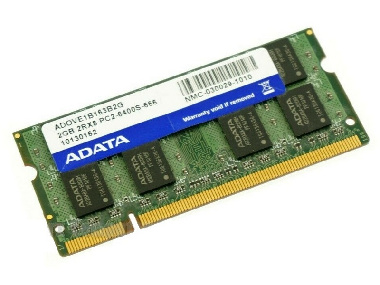 Оперативная память SODIMM DDR2 2Gb PC2-6400S 800MHz A-Data ADOVE1B163B2G для ноутбука